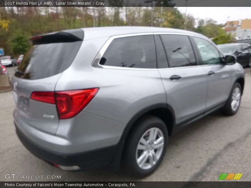 Lunar Silver Metallic / Gray 2017 Honda Pilot LX AWD