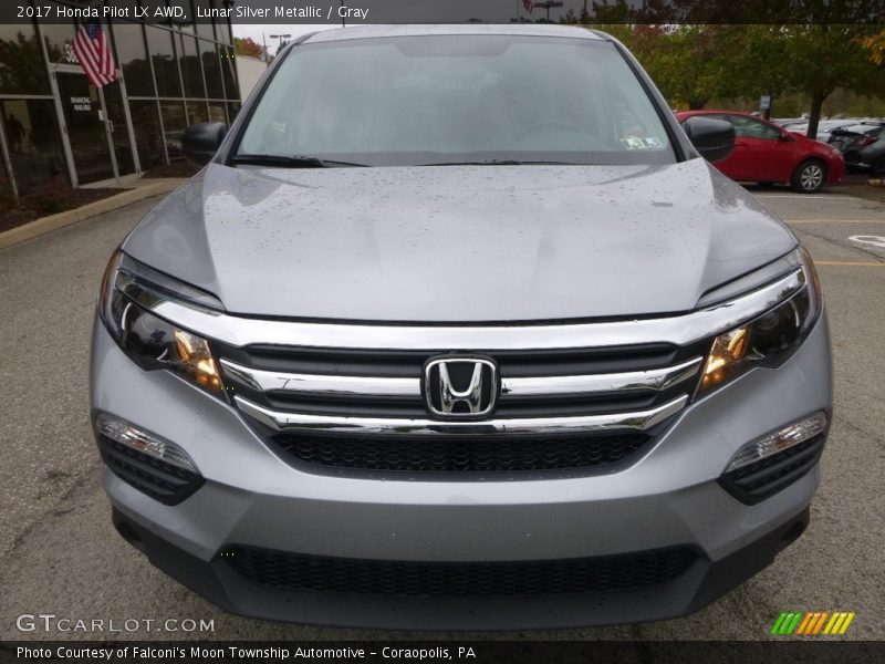 Lunar Silver Metallic / Gray 2017 Honda Pilot LX AWD
