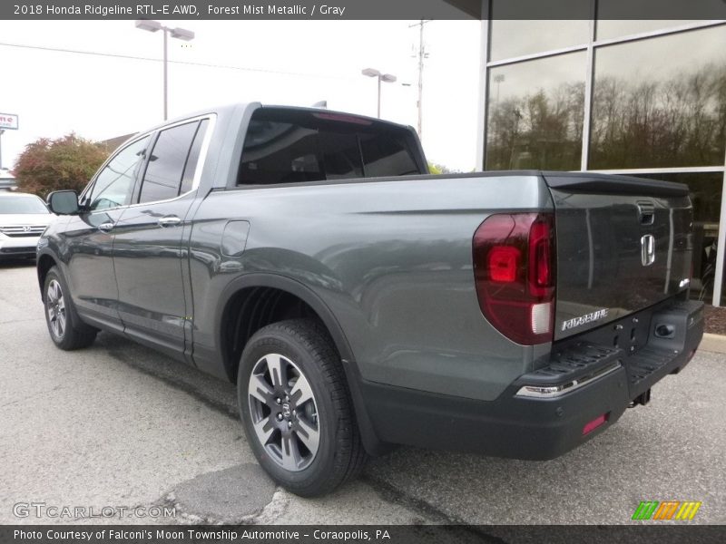 Forest Mist Metallic / Gray 2018 Honda Ridgeline RTL-E AWD