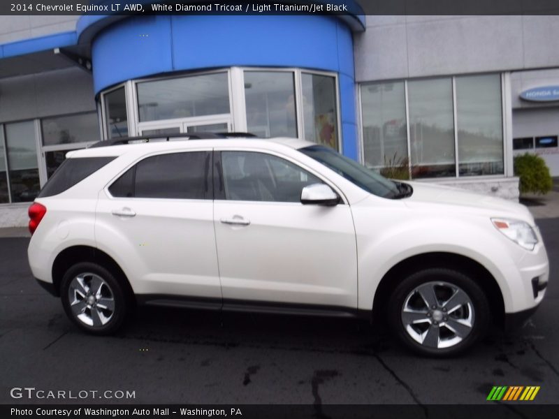 White Diamond Tricoat / Light Titanium/Jet Black 2014 Chevrolet Equinox LT AWD