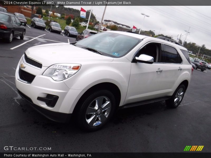 White Diamond Tricoat / Light Titanium/Jet Black 2014 Chevrolet Equinox LT AWD
