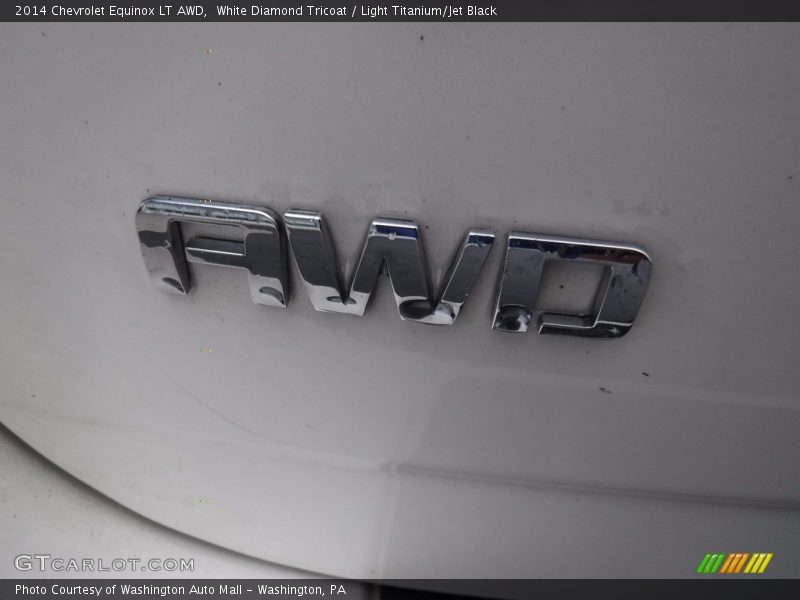 White Diamond Tricoat / Light Titanium/Jet Black 2014 Chevrolet Equinox LT AWD