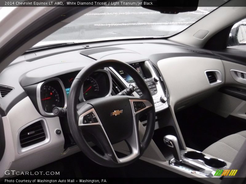 White Diamond Tricoat / Light Titanium/Jet Black 2014 Chevrolet Equinox LT AWD