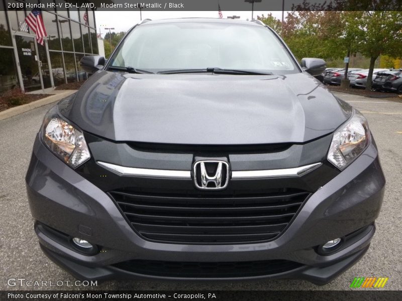 Modern Steel Metallic / Black 2018 Honda HR-V EX-L AWD