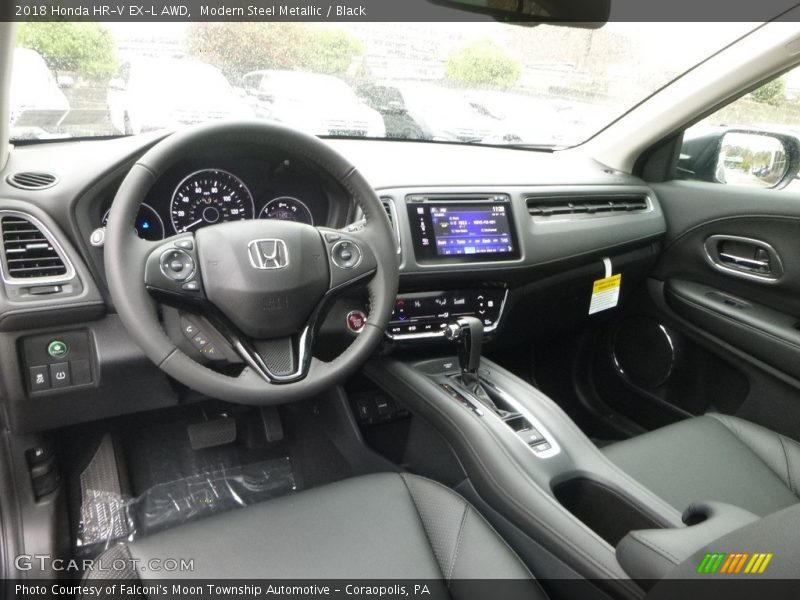Modern Steel Metallic / Black 2018 Honda HR-V EX-L AWD