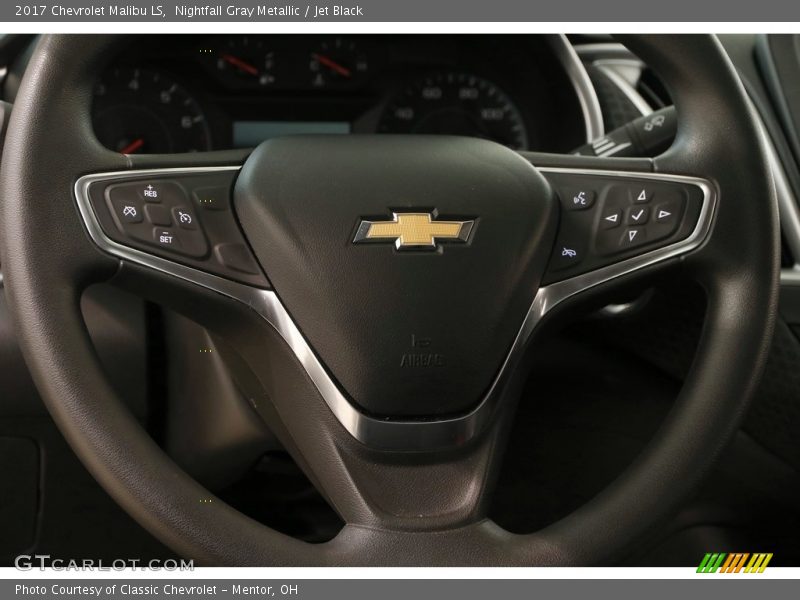 Nightfall Gray Metallic / Jet Black 2017 Chevrolet Malibu LS