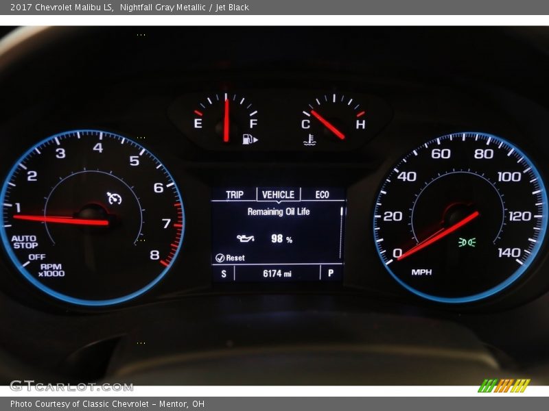 Nightfall Gray Metallic / Jet Black 2017 Chevrolet Malibu LS