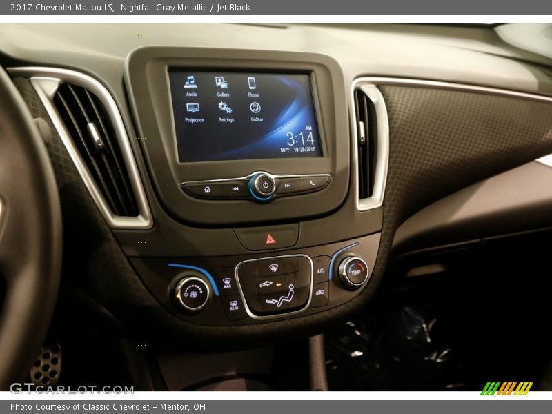 Nightfall Gray Metallic / Jet Black 2017 Chevrolet Malibu LS