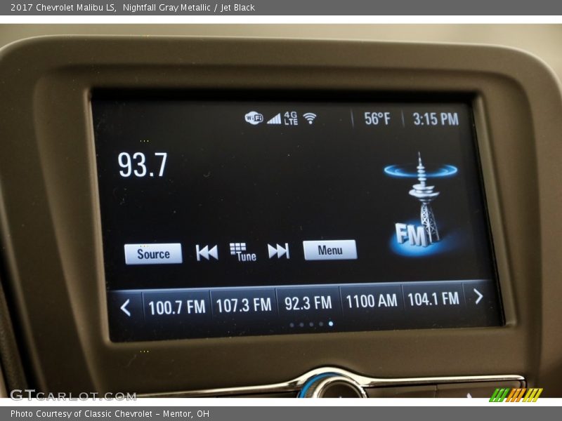 Nightfall Gray Metallic / Jet Black 2017 Chevrolet Malibu LS