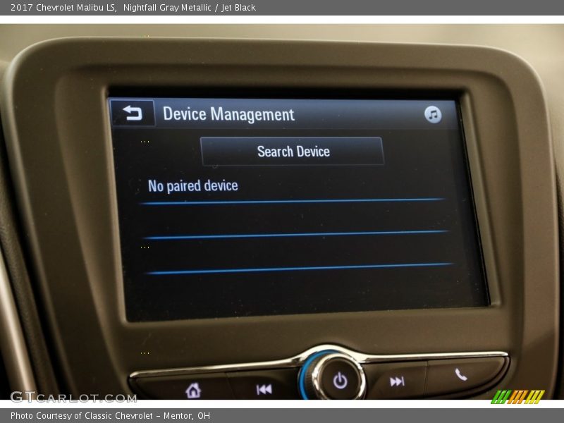 Nightfall Gray Metallic / Jet Black 2017 Chevrolet Malibu LS