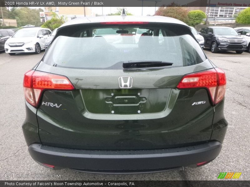 Misty Green Pearl / Black 2018 Honda HR-V LX AWD