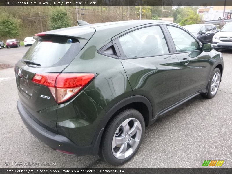Misty Green Pearl / Black 2018 Honda HR-V LX AWD