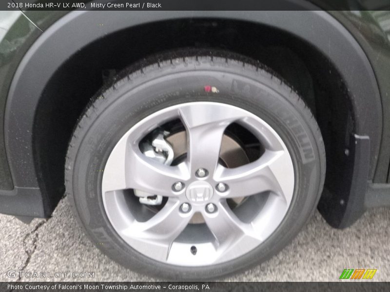 Misty Green Pearl / Black 2018 Honda HR-V LX AWD