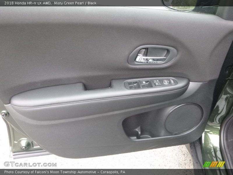Misty Green Pearl / Black 2018 Honda HR-V LX AWD