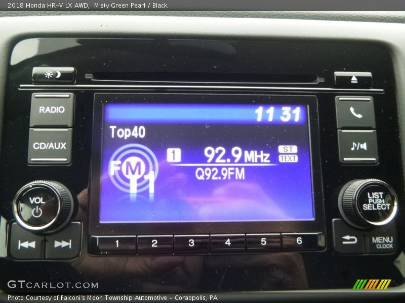Misty Green Pearl / Black 2018 Honda HR-V LX AWD