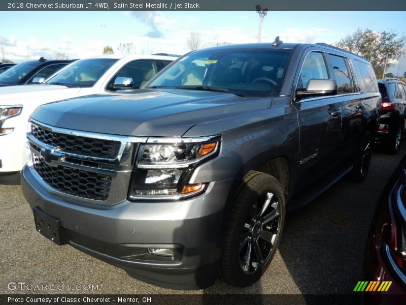 Satin Steel Metallic / Jet Black 2018 Chevrolet Suburban LT 4WD