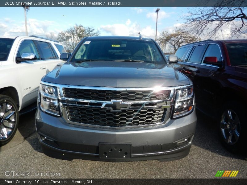 Satin Steel Metallic / Jet Black 2018 Chevrolet Suburban LT 4WD
