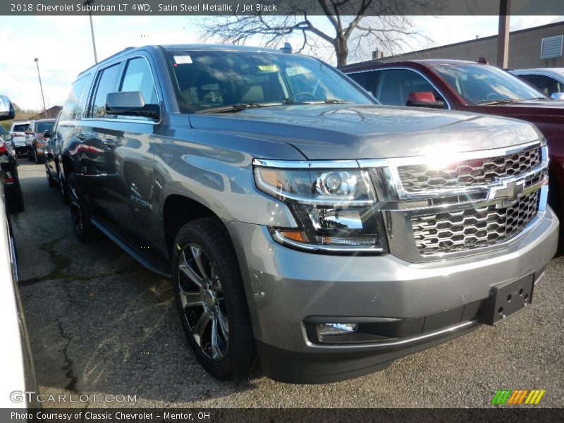 Satin Steel Metallic / Jet Black 2018 Chevrolet Suburban LT 4WD