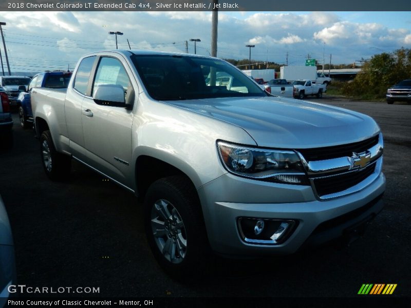 Silver Ice Metallic / Jet Black 2018 Chevrolet Colorado LT Extended Cab 4x4