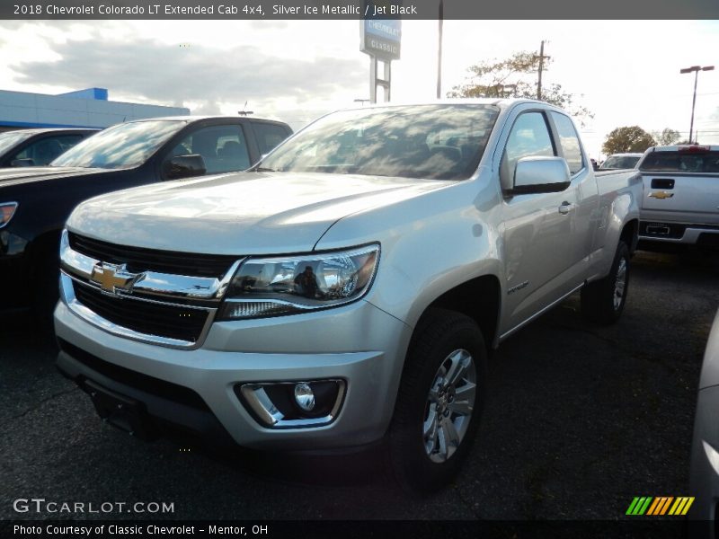 Silver Ice Metallic / Jet Black 2018 Chevrolet Colorado LT Extended Cab 4x4