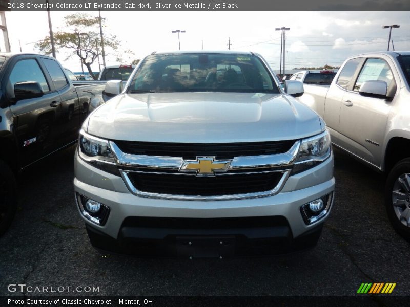 Silver Ice Metallic / Jet Black 2018 Chevrolet Colorado LT Extended Cab 4x4
