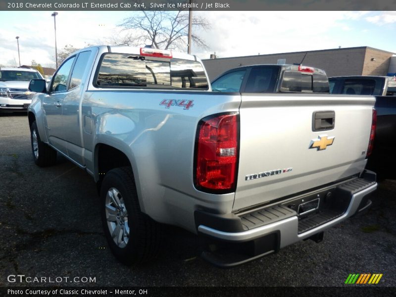 Silver Ice Metallic / Jet Black 2018 Chevrolet Colorado LT Extended Cab 4x4