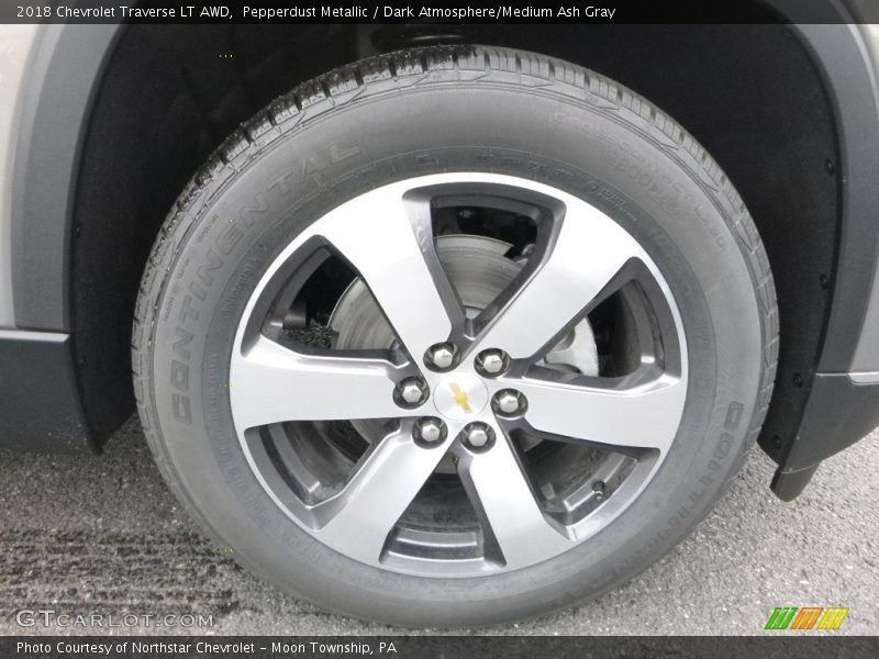 Pepperdust Metallic / Dark Atmosphere/Medium Ash Gray 2018 Chevrolet Traverse LT AWD
