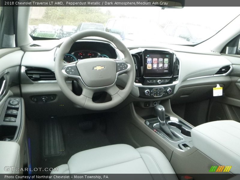 Pepperdust Metallic / Dark Atmosphere/Medium Ash Gray 2018 Chevrolet Traverse LT AWD