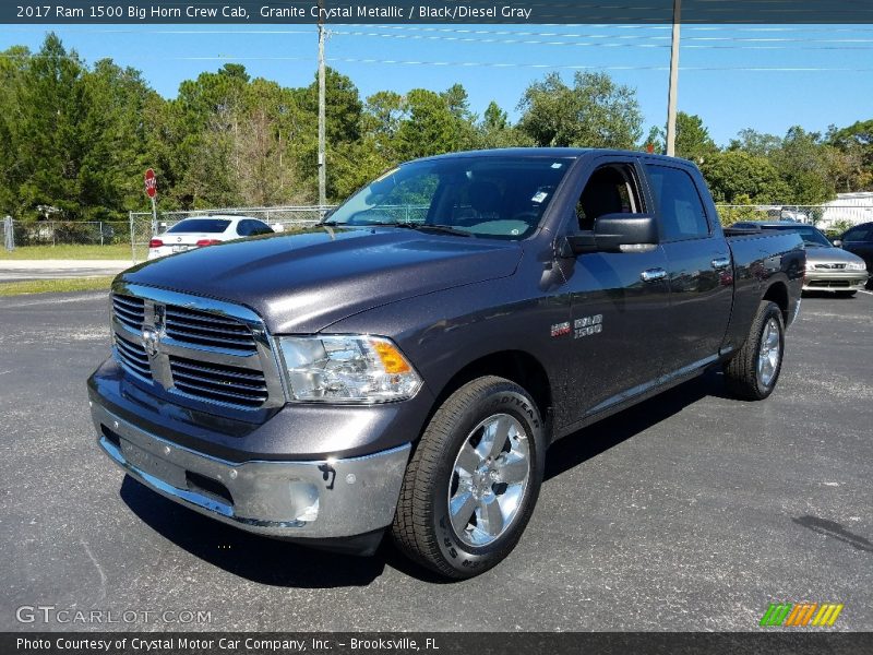 Granite Crystal Metallic / Black/Diesel Gray 2017 Ram 1500 Big Horn Crew Cab