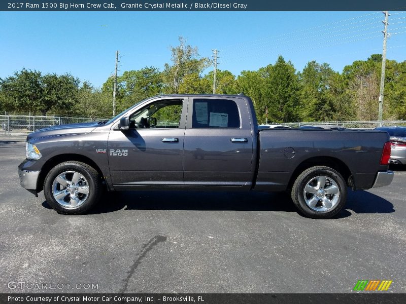 Granite Crystal Metallic / Black/Diesel Gray 2017 Ram 1500 Big Horn Crew Cab