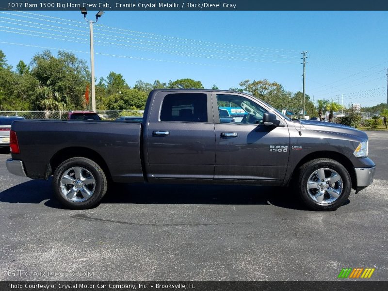 Granite Crystal Metallic / Black/Diesel Gray 2017 Ram 1500 Big Horn Crew Cab