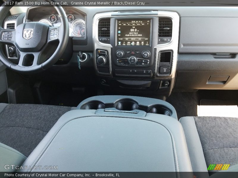Granite Crystal Metallic / Black/Diesel Gray 2017 Ram 1500 Big Horn Crew Cab