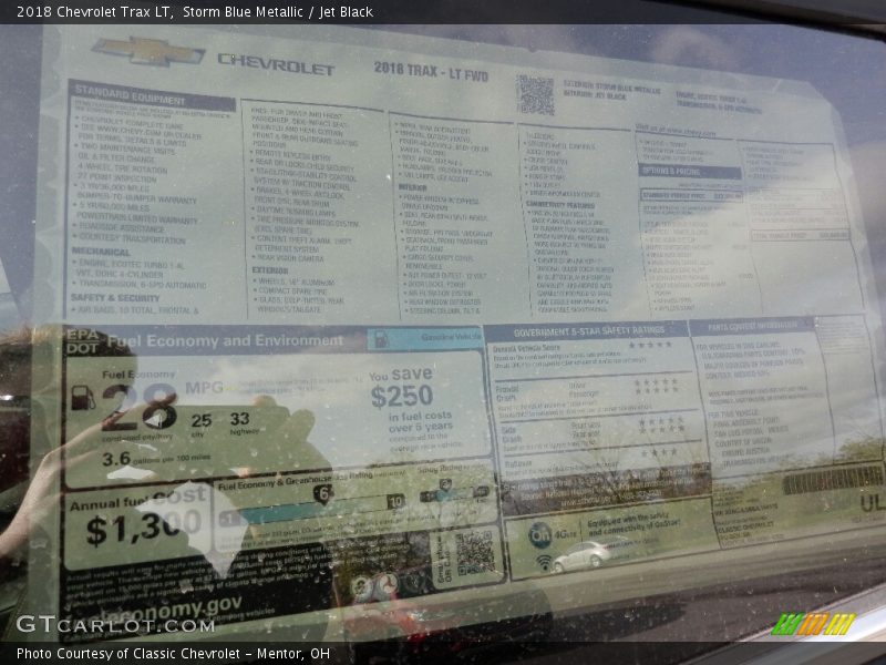 Storm Blue Metallic / Jet Black 2018 Chevrolet Trax LT