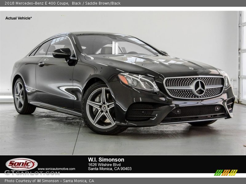Black / Saddle Brown/Black 2018 Mercedes-Benz E 400 Coupe
