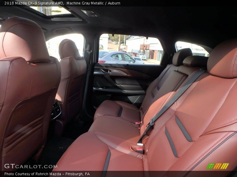 Machine Gray Metallic / Auburn 2018 Mazda CX-9 Signature AWD