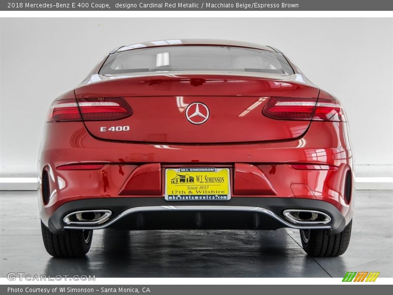 designo Cardinal Red Metallic / Macchiato Beige/Espresso Brown 2018 Mercedes-Benz E 400 Coupe