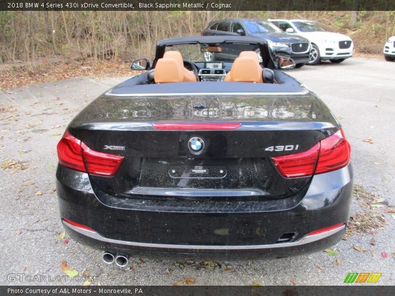 Black Sapphire Metallic / Cognac 2018 BMW 4 Series 430i xDrive Convertible