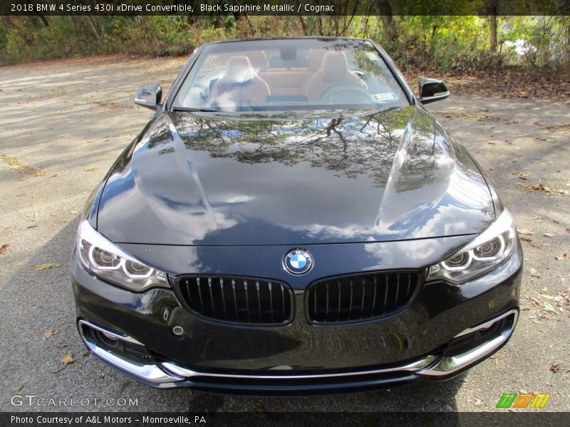 Black Sapphire Metallic / Cognac 2018 BMW 4 Series 430i xDrive Convertible