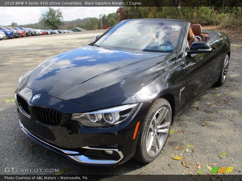 Black Sapphire Metallic / Cognac 2018 BMW 4 Series 430i xDrive Convertible