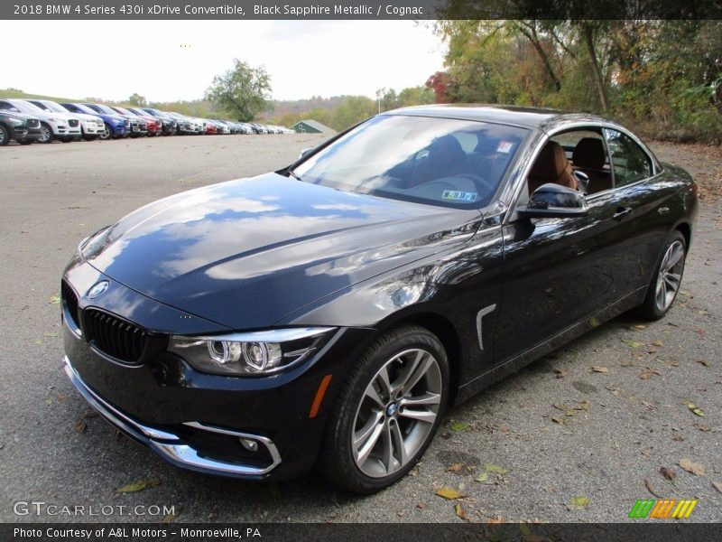 Black Sapphire Metallic / Cognac 2018 BMW 4 Series 430i xDrive Convertible