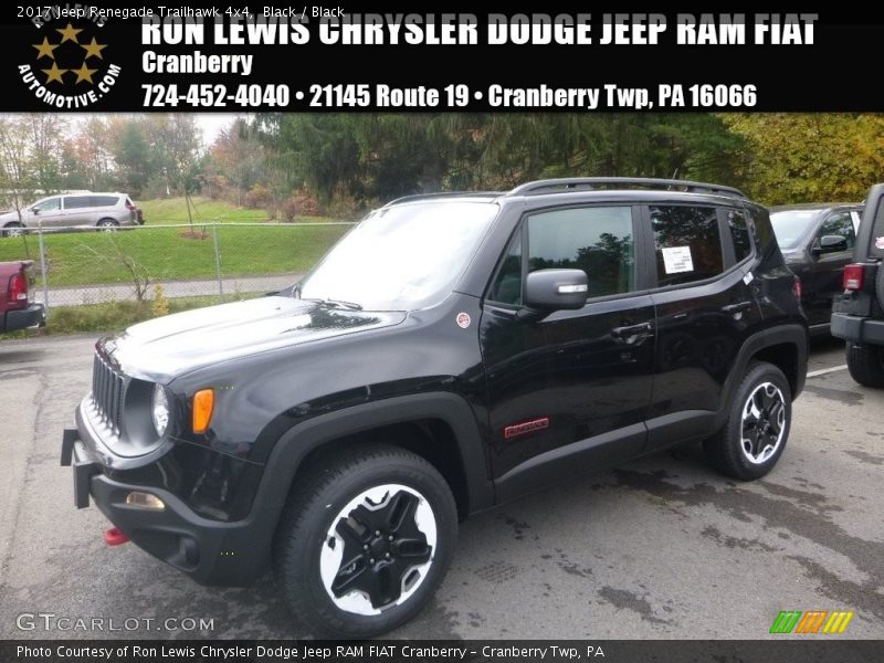Black / Black 2017 Jeep Renegade Trailhawk 4x4