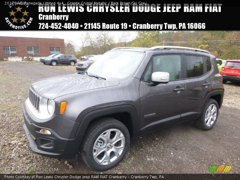 Granite Crystal Metallic / Bark Brown/Ski Grey 2017 Jeep Renegade Limited 4x4