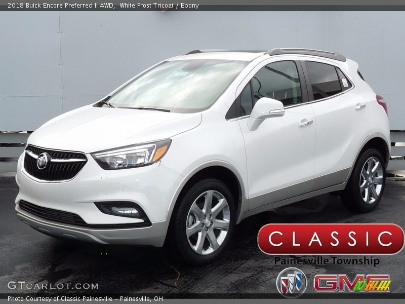 White Frost Tricoat / Ebony 2018 Buick Encore Preferred II AWD