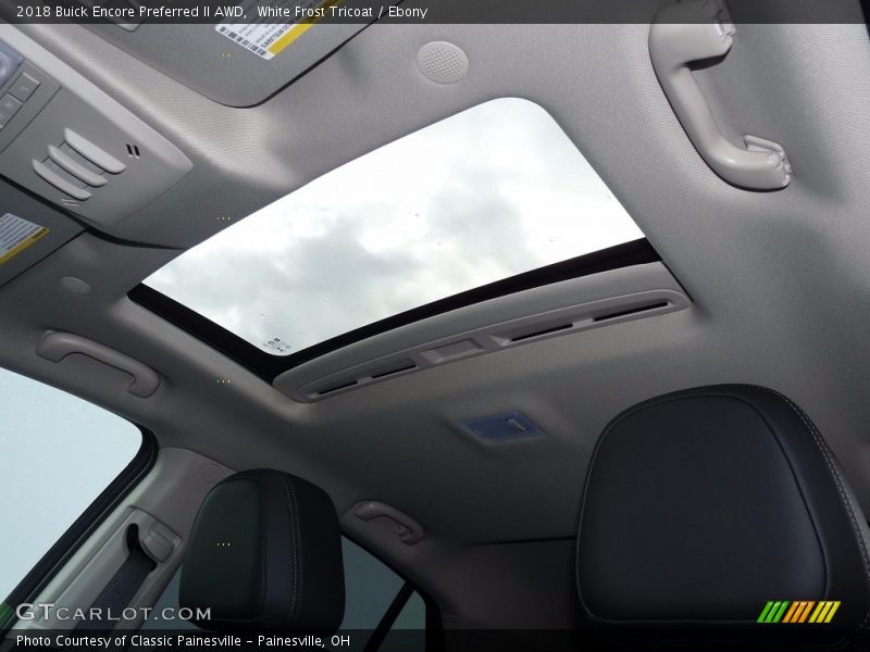 White Frost Tricoat / Ebony 2018 Buick Encore Preferred II AWD