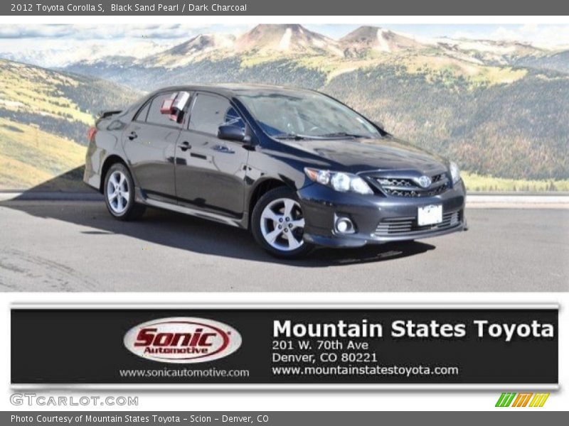 Black Sand Pearl / Dark Charcoal 2012 Toyota Corolla S