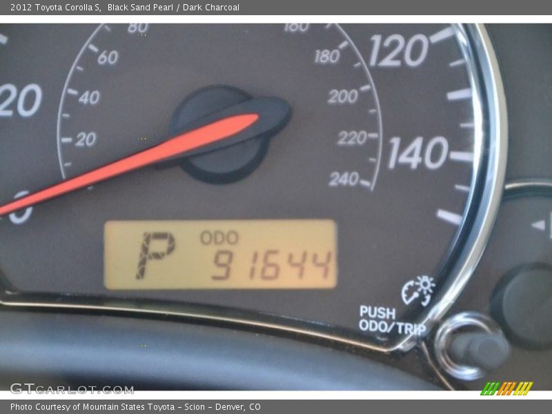 Black Sand Pearl / Dark Charcoal 2012 Toyota Corolla S