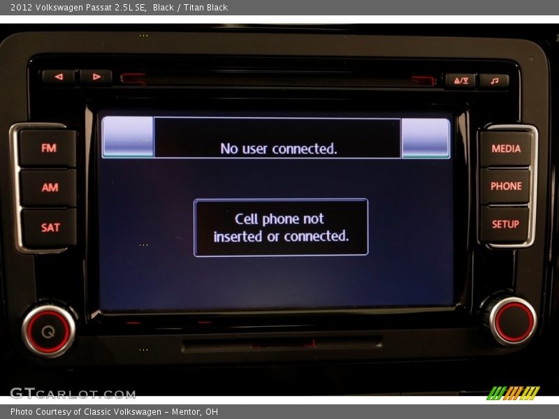 Black / Titan Black 2012 Volkswagen Passat 2.5L SE