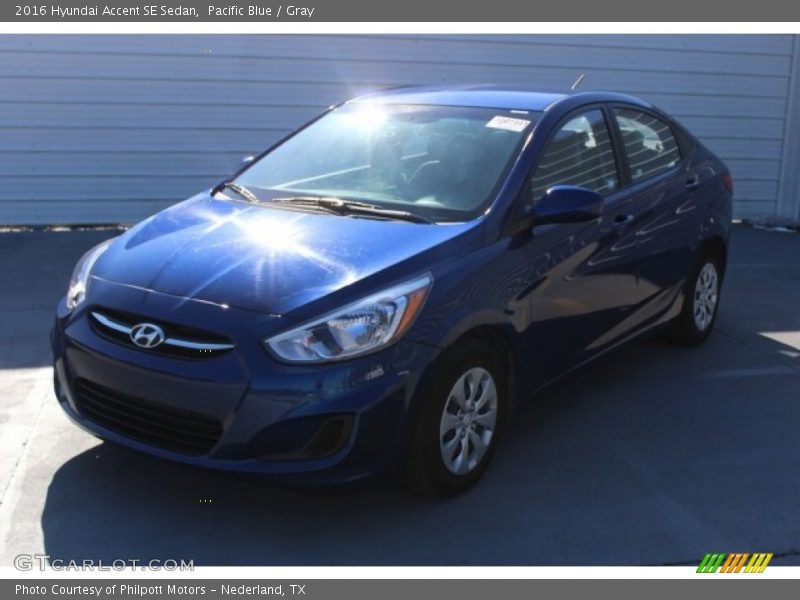 Pacific Blue / Gray 2016 Hyundai Accent SE Sedan