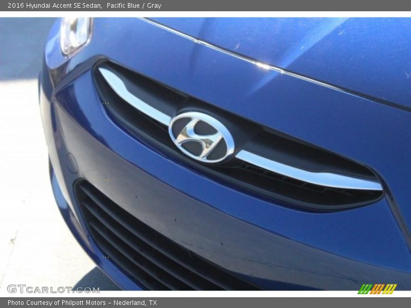 Pacific Blue / Gray 2016 Hyundai Accent SE Sedan