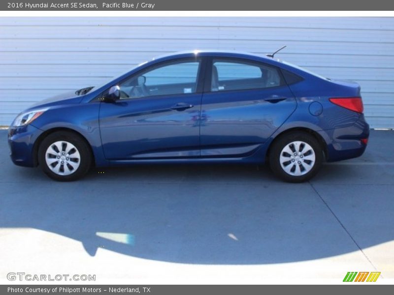 Pacific Blue / Gray 2016 Hyundai Accent SE Sedan